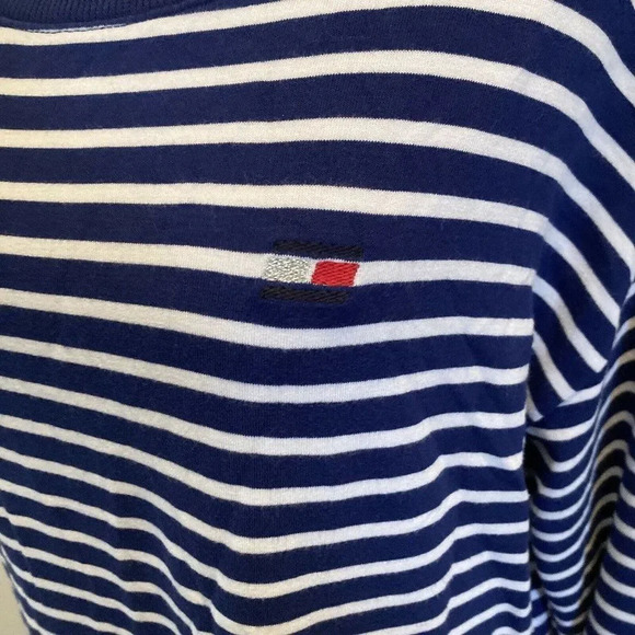 Tommy Hilfiger Women's Blue and White Striped Tunic Size Medium Nautical - Picture 7 of 10
